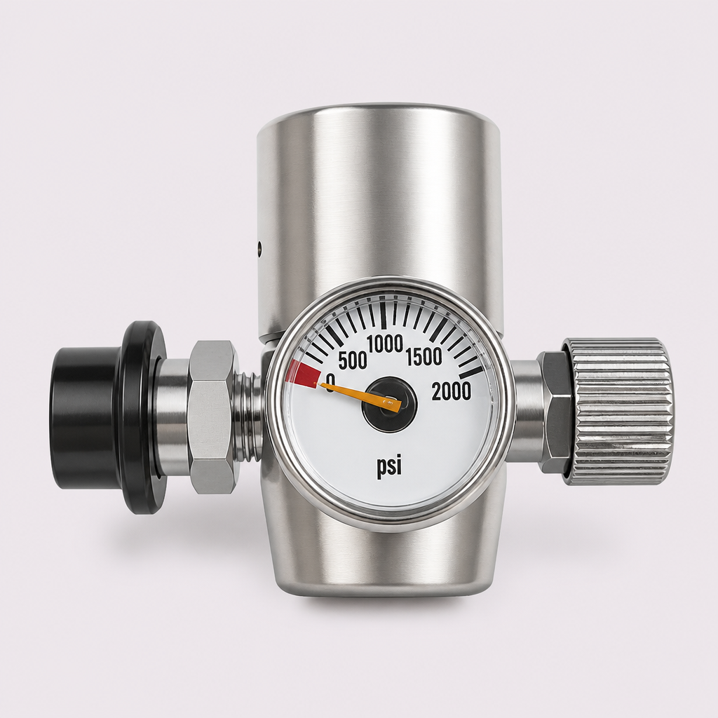 10.5 Bar Constant Pressure Regulator for 16g / 95g CO₂ Cartridge, 8mm Quick-Connect Female Outlet Valve