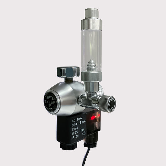 Aquarium CO₂ Regulator with Solenoid Valve & Bubble Counter