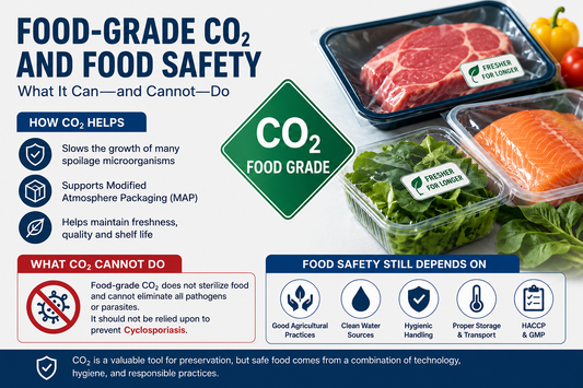 Food-Grade CO₂ and Food Safety: What It Can—and Cannot—Do