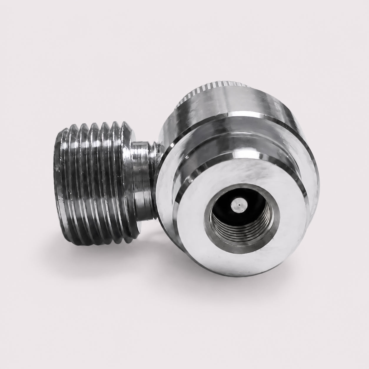 M10x1 to W21.8 / CGA320 CO2 Adapter for Disposable Cylinders