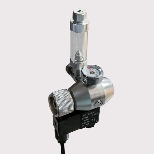 Aquarium CO₂ Regulator with Solenoid Valve & Bubble Counter