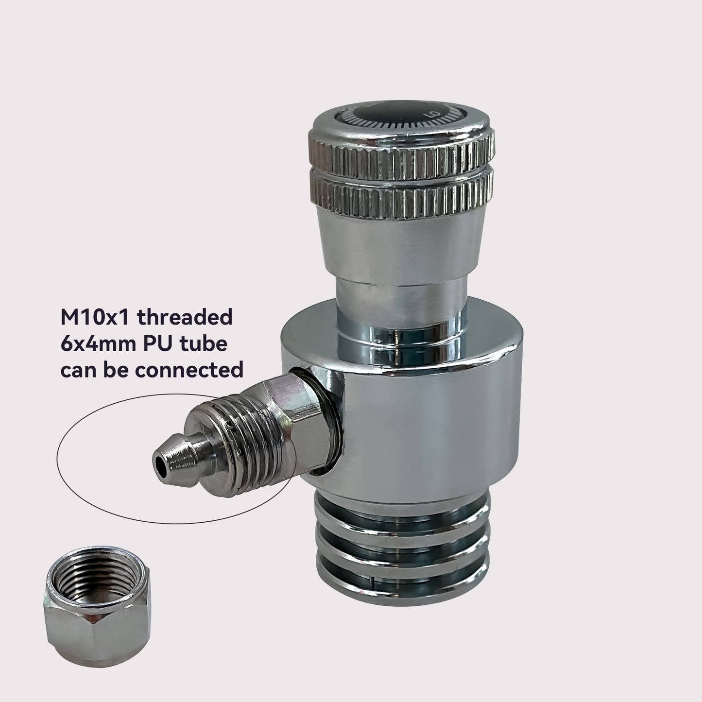 Mini Flow Control Valve for 16g CO2 Cartridge 3/8-24UNF