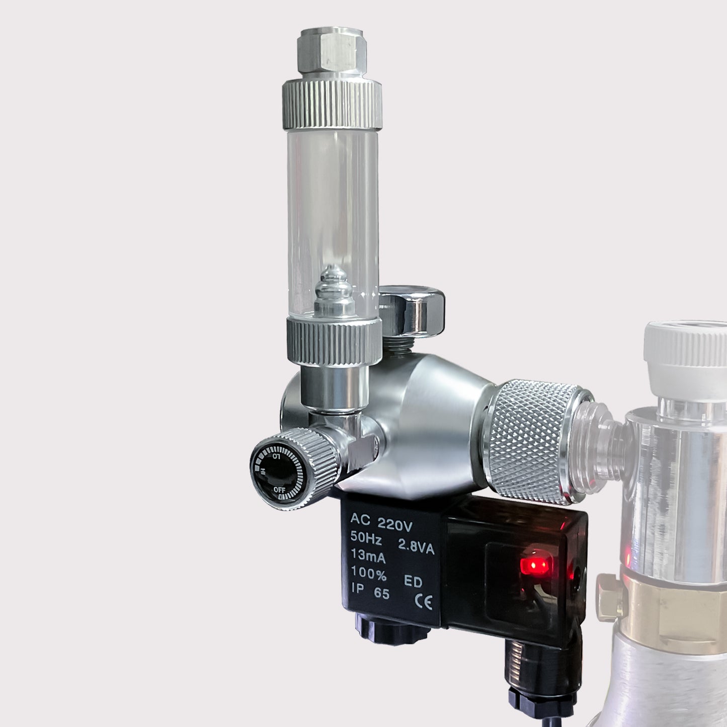 Aquarium CO₂ Regulator with Solenoid Valve & Bubble Counter