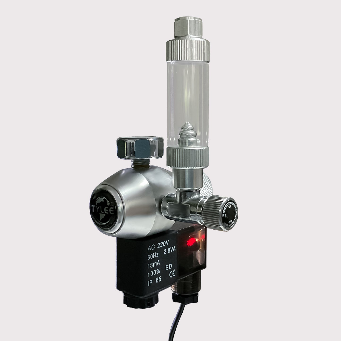 Aquarium CO₂ Regulator with Solenoid Valve & Bubble Counter