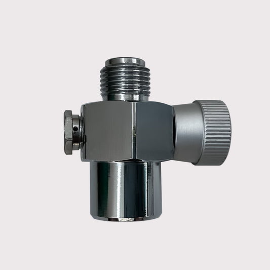95g CO₂ Cylinder Adapter – 5/8-18 UNF Female to Male with On/Off Control Knob