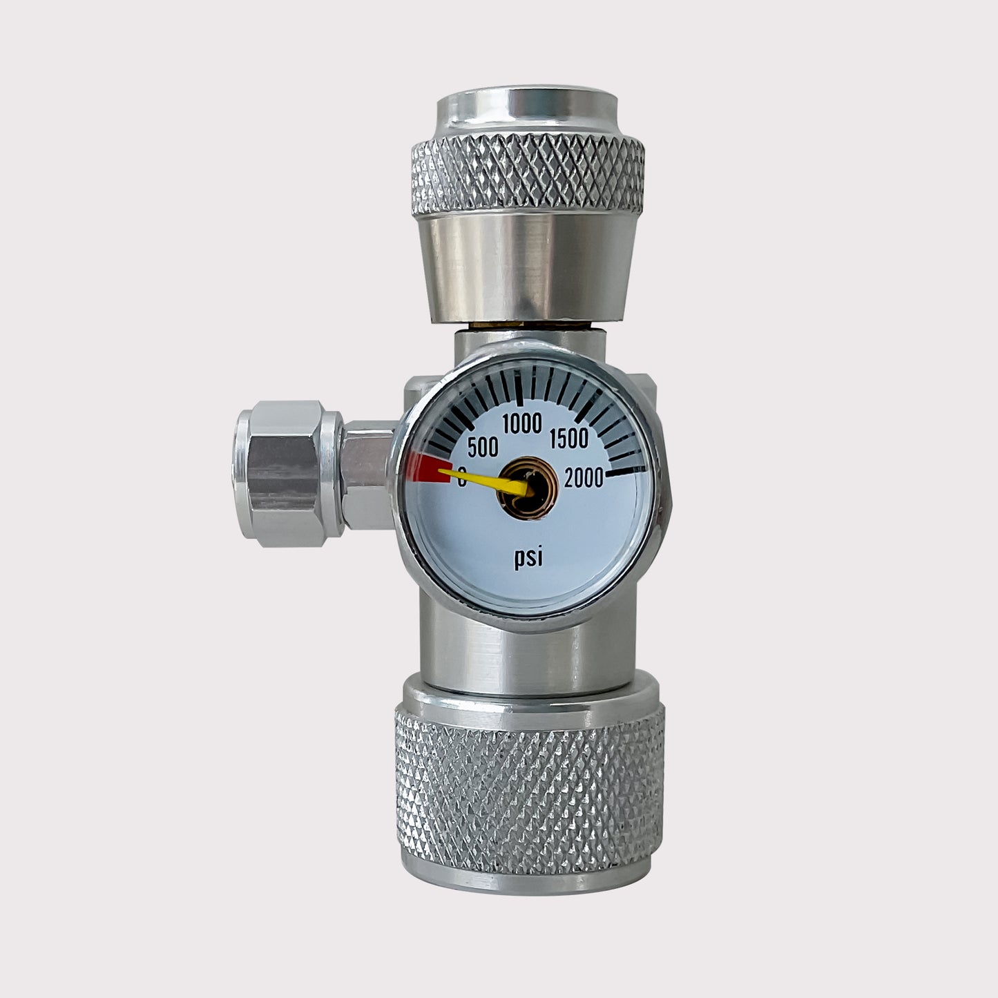 Flow Control Valve with Pressure Gauge for Gas Cylinders