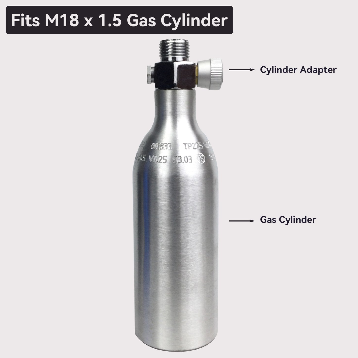 M18x1.5 Gas Cylinder On/Off Valve