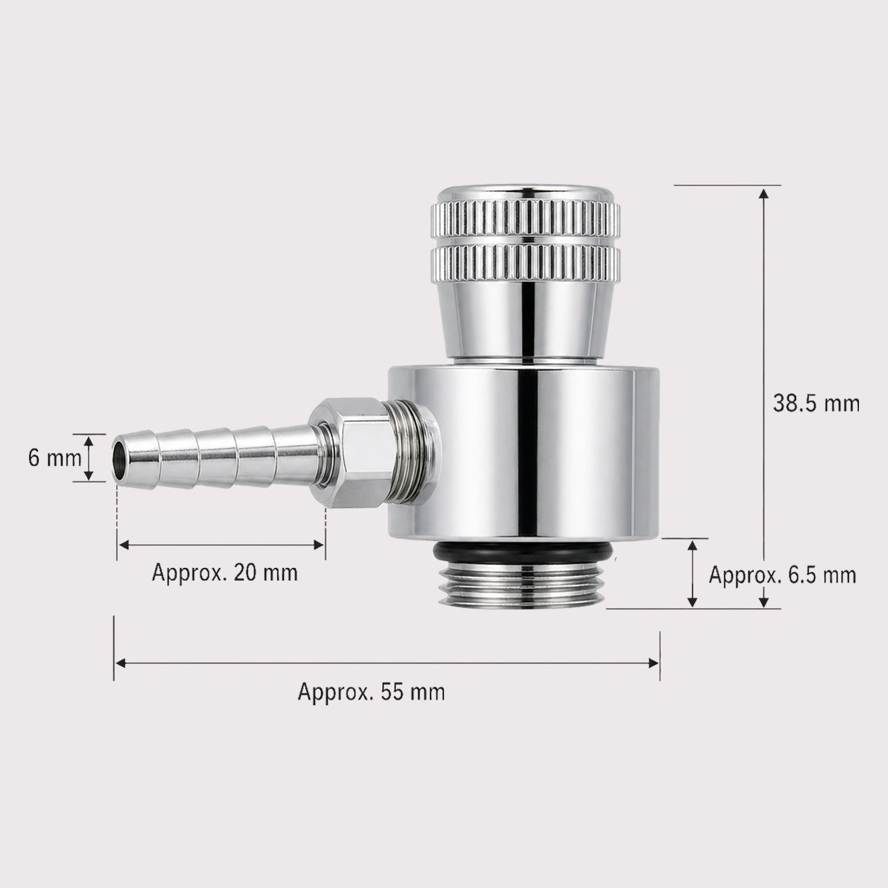 Calibration Gas Cylinder Valve 5/8-18UNF Male Thread