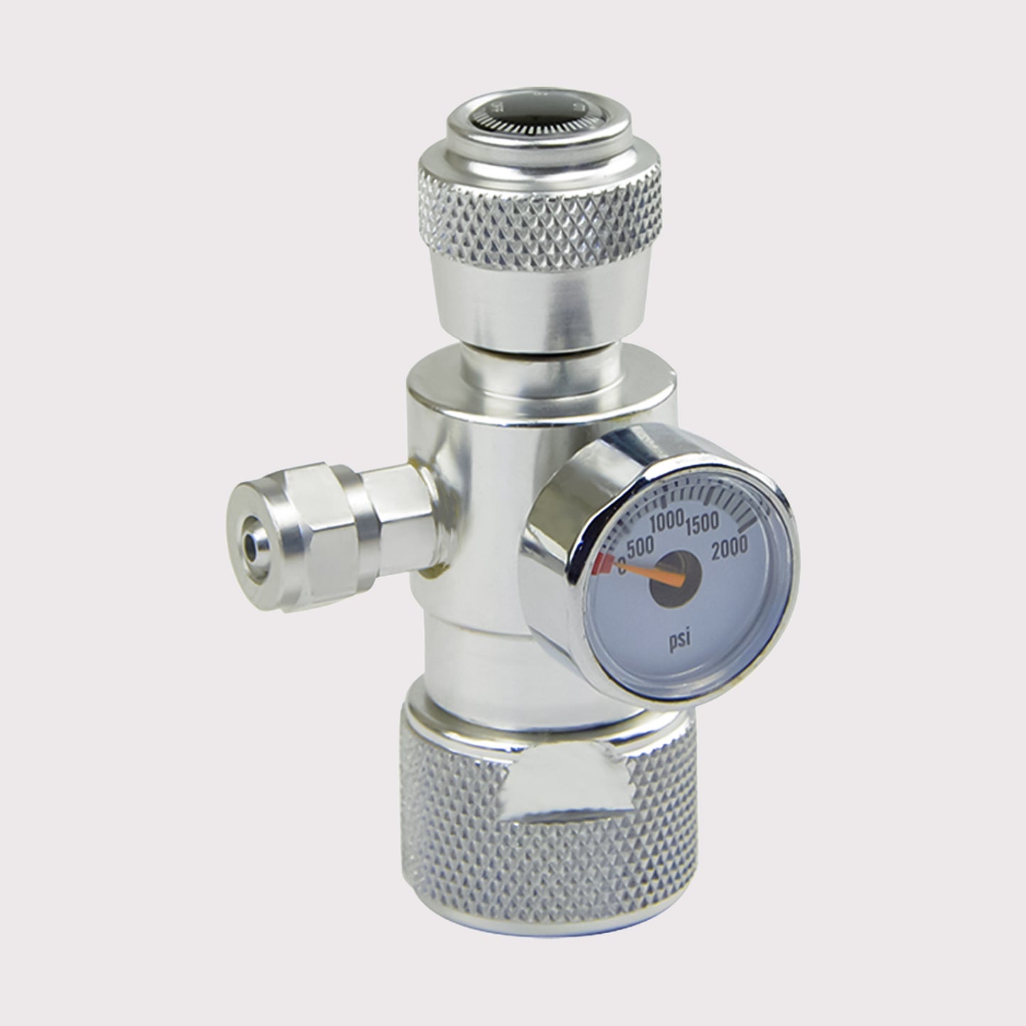 Flow Control Valve with Pressure Gauge for Gas Cylinders