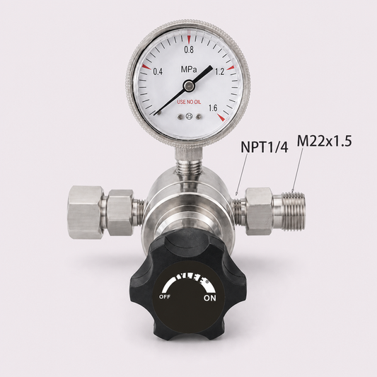 1.6 MPa Stainless Steel Pressure Regulator with Compression Fittings