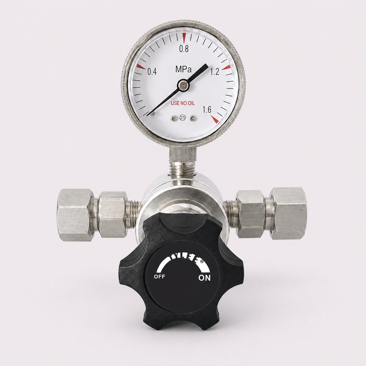 1.6 MPa Stainless Steel Pressure Regulator with Compression Fittings
