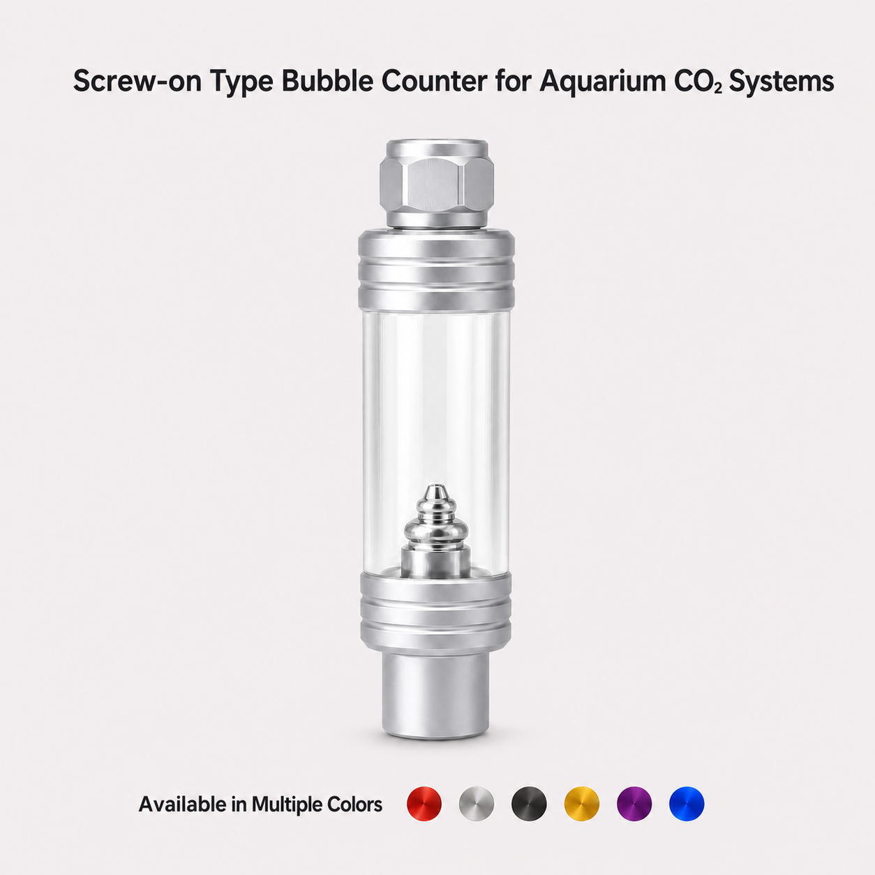 Screw-on Style CO2 Bubble Counter for Aquarium